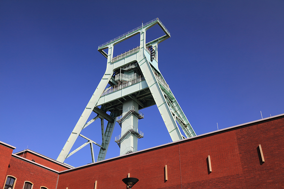 Bochum, Germany. Industrial heritage of Ruhr region. Former coal mine, currently German Mining Museum.